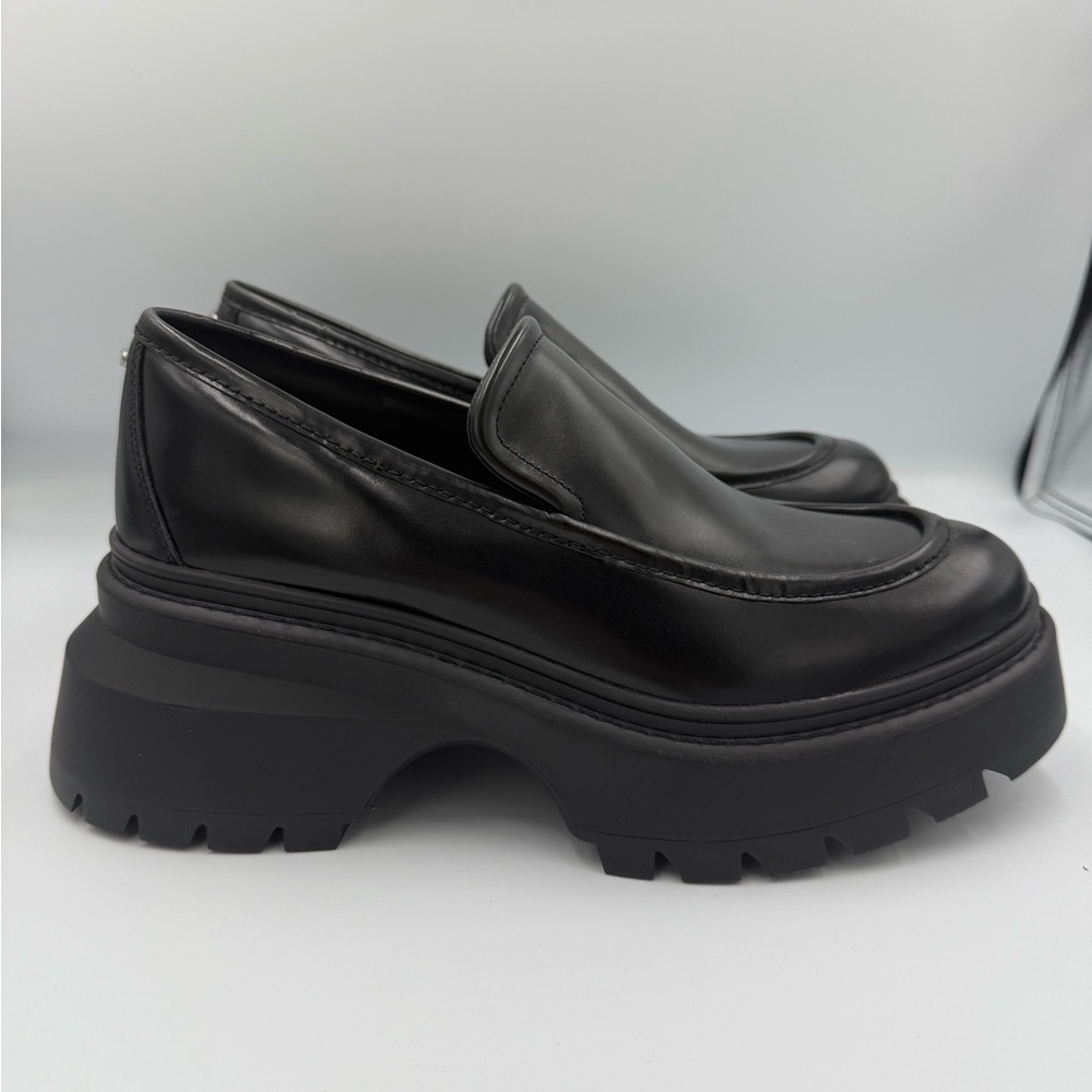 Michael Kors Black Leather Chunky Loafers